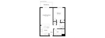 One-bedroom apartment at Vista Sur luxury apartments near Miami FL