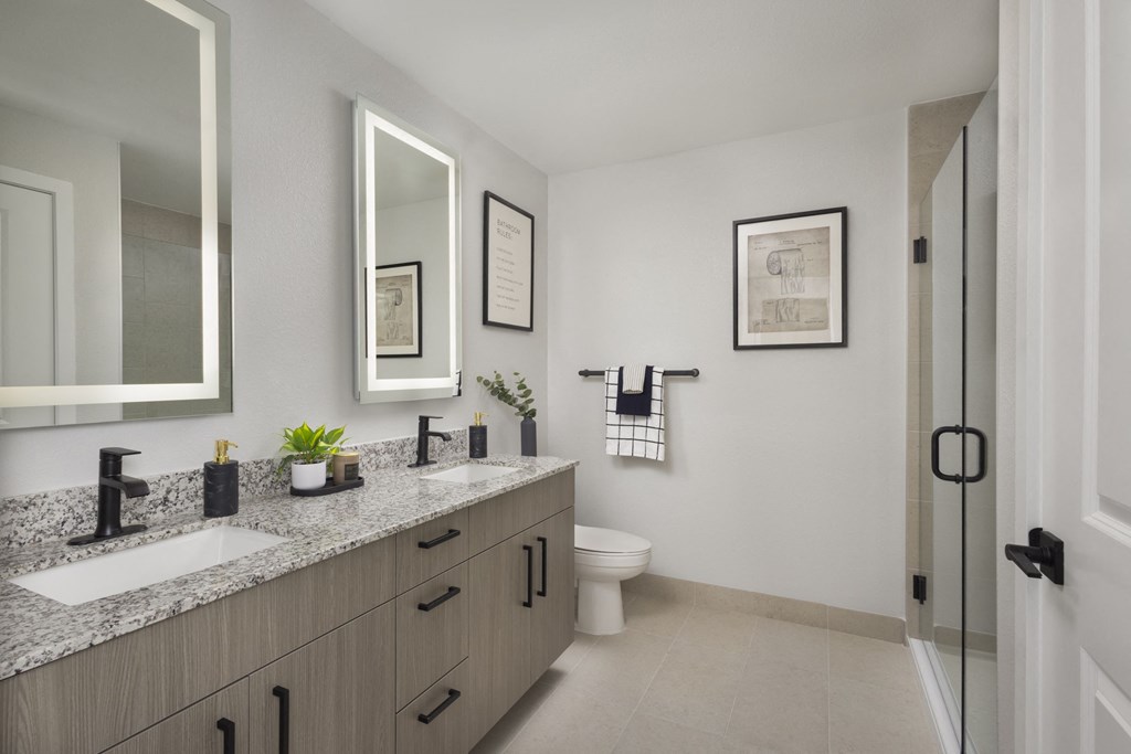 Spa-Inspired Bathrooms at The Marc Luxury Apartments in Palm Beach Gardens, FL