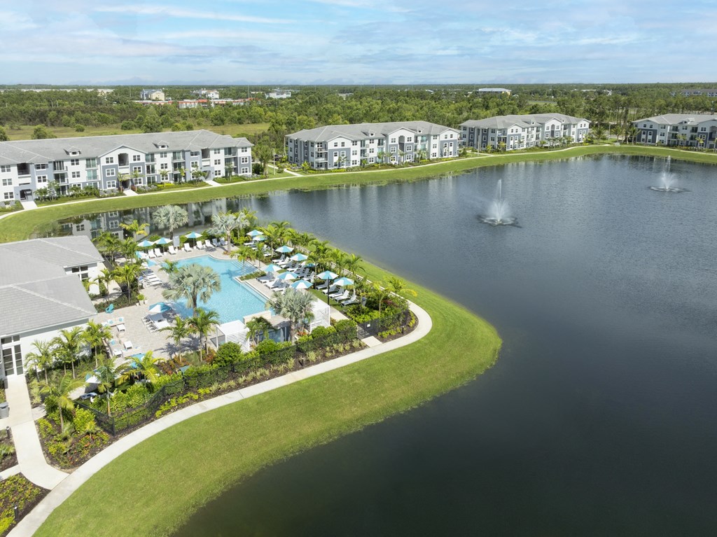 Aerial at Everly Luxury Apartments in Naples FL
