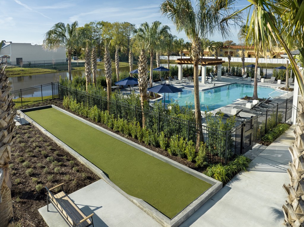 Bocce Ball Court at Jackson Palms Affordable Apartments in Jacksonville FL