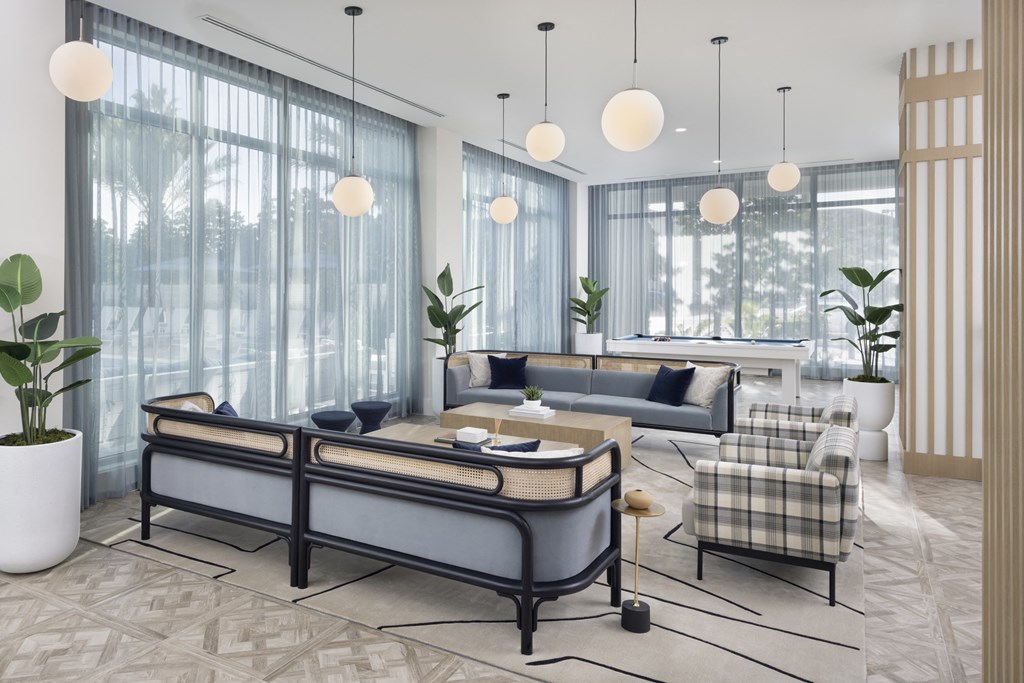 Clubhouse at The Marc Luxury Apartments in Palm Beach Gardens FL