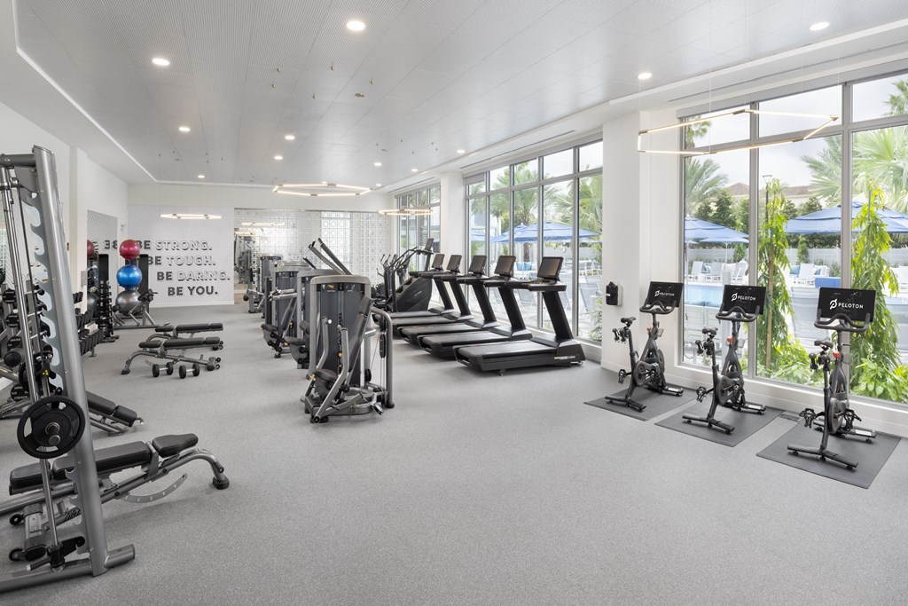 24-7 Professional Fitness Center at The Marc Luxury Apartments in Palm Beach Gardens FL