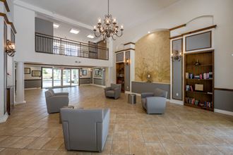 Leasing Lobby at Riverview House Senior Apartments in Lake Worth FL