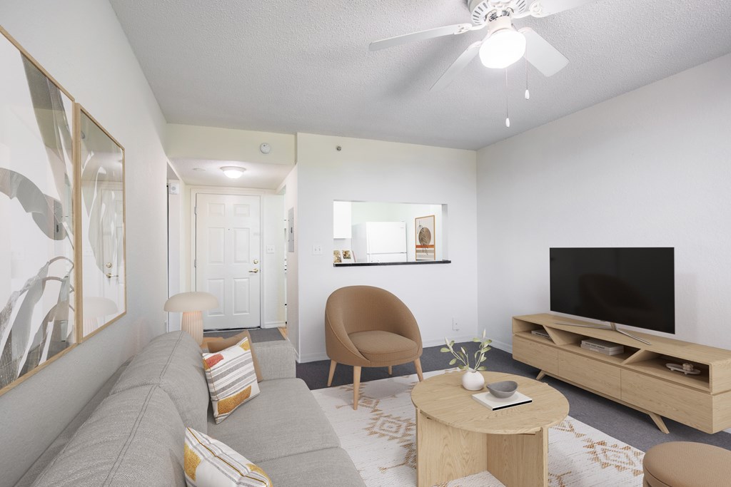 Living Room Area at Riverview House Apartments in Lake Worth, FL