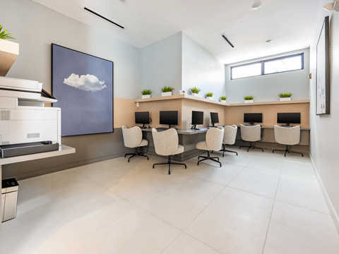 Business Center at Marquee Square Apartments in Tampa, FL
