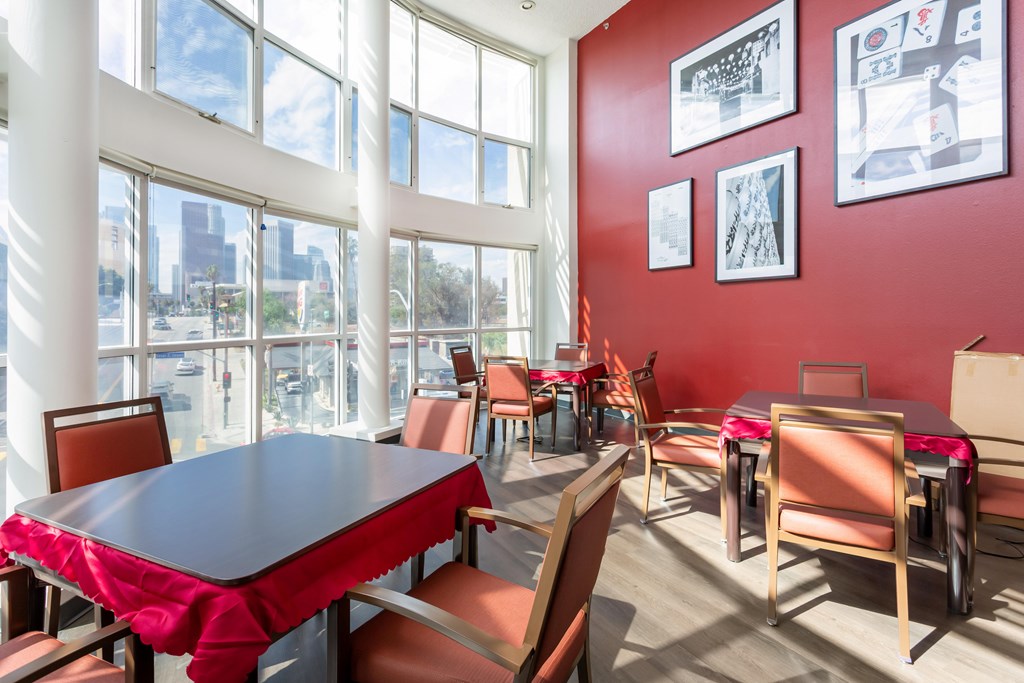 Community Room at Grand Plaza Senior Apartments in Los Angeles, CA