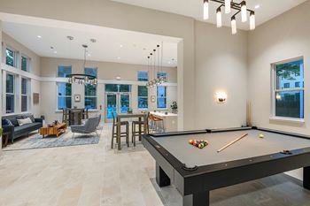 Clubhouse with Billiards at Fieldpointe Apartments in Frederick, MD