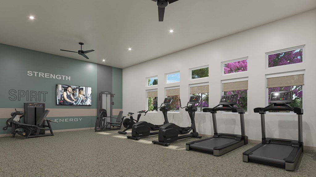 Professional Fitness Center at River Canyon at Merced Affordable Apartments