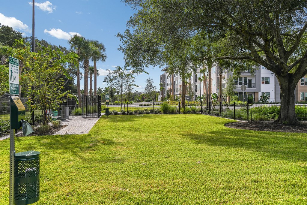 Large Pet Park at Lyra Luxury Apartments Near Downtown Sarasota, FL