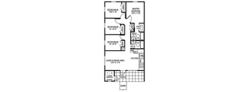 Four Bedroom Floor Plan at Mira Verde Affordable Apartments in LaBelle FL