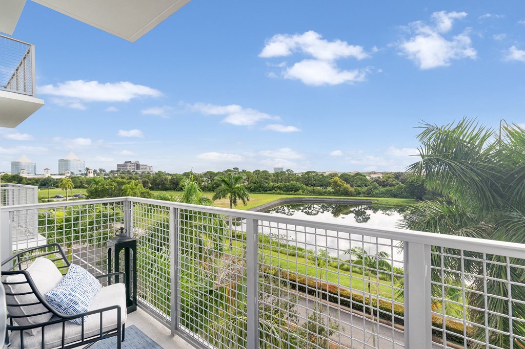 Private Balcony View at The Marc Luxury Apartments in Palm Beach Gardens FL