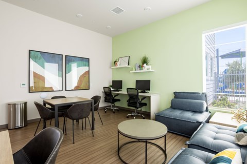 Business Center at Lakeland Senior Apartments in Santa Fe Springs CA