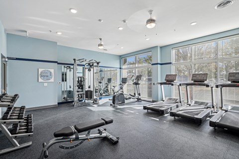 Fitness Center at Aspire at Church St Affordable Apartments in Norfolk, VA