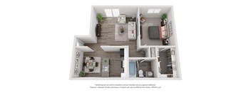 1 bed 1 bath Tahoe Floor Plan at 2300 West Apartments, Reno, NV, 89502