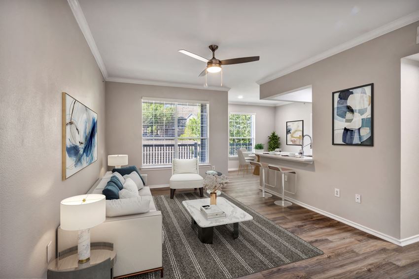 Renovated deluxe home featuring wood plank flooring Deluxe homes in Cedar Park - Photo Gallery