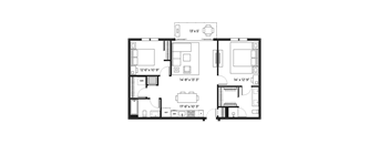 Lux 1100 Floor Plan at SLX Atlanta, Georgia, 30341