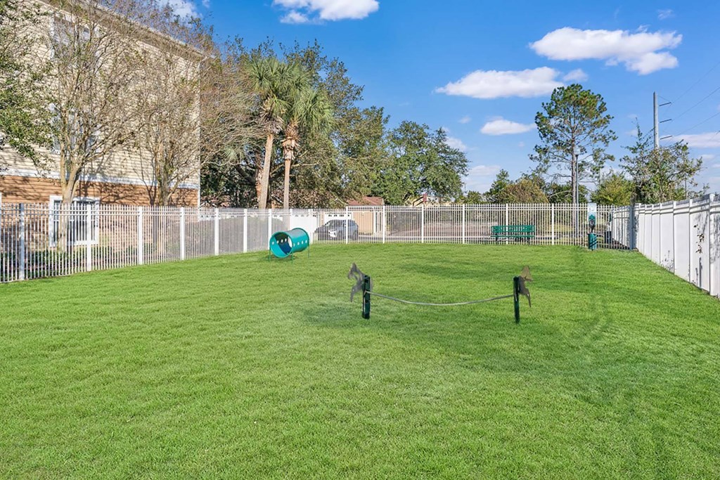 a fenced in dog park at Grandeville on Saxon, Florida, 32763