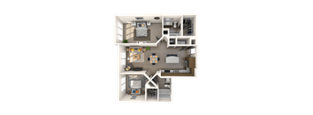 Tivoli Floor Plan at The Rialto, Orlando, Florida