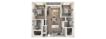 B2 Floor Plan  at The District at Rosemary, Sarasota, 34236