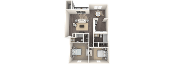 Cabana Deluxe Floor Plan at The Brittany, Florida