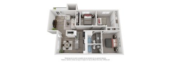 3 bed 2 bath Truckee Floor Plan at 2300 West Apartments, Reno, 89502