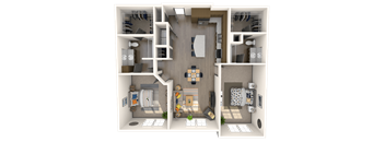 Salerno Floor Plan at The Rialto, Orlando, FL, 32819