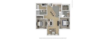 bedroom floor plan  at The Station at River Crossing, Macon