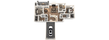 Villa Floor Plan at Sedona Springs, Austin, TX, 78749