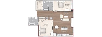 2H Floor Plan at 511 Meeting, Charleston, SC