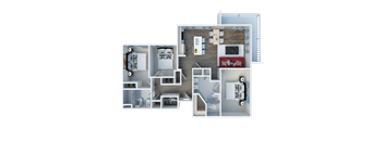 Silos Floor Plan at The Legend, Waco, Texas