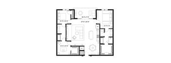 Lux 1495 Floor Plan at SLX Atlanta, Georgia, 30341