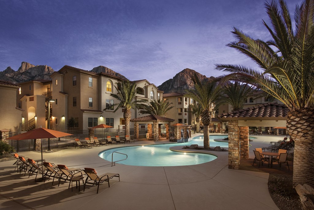 Lounge Swimming Pool With Cabana at Villas at San Dorado, Oro Valley, 85737