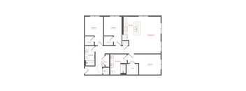 a floor plan of a small house at The Maven, Suwanee, GA, 30024