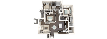 Palm Floor Plan  at Barcelona Jupiter, Florida