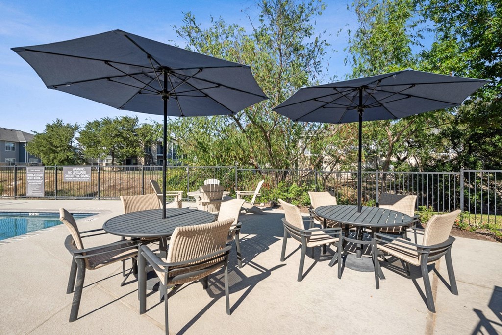 Poolside Seating | Cypress Gardens at Cypress Gardens, Cedar Park, TX, 78613