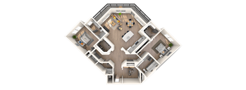 B12S Floor Plan at The District at Rosemary, Sarasota, FL, 34236