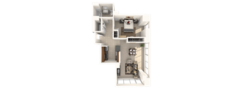 1 bed 1 bath Elmwood Floor Plan at Hartford 21, Hartford, 06103
