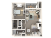 1 x 1 floor plan | Cypress Shores