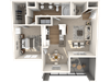 1X1B Floor Plan 1X1B Floor Plan | Lodge at Lakeline Village