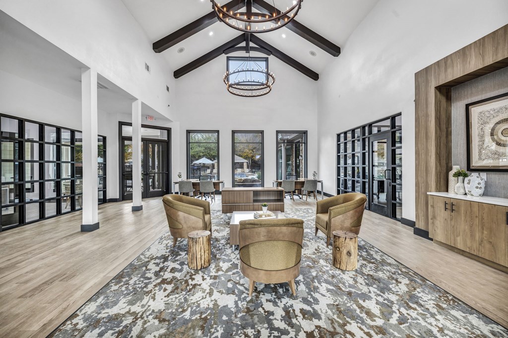 Lounge Area In Clubhouse at The Lodge at Lakeline Village, Cedar Park