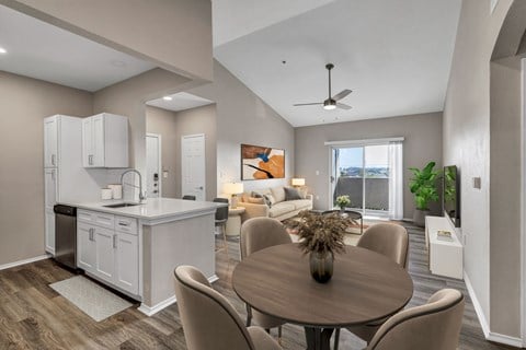 Open Concept Dining/Living Space at Stonelake at the Arboretum, Austin