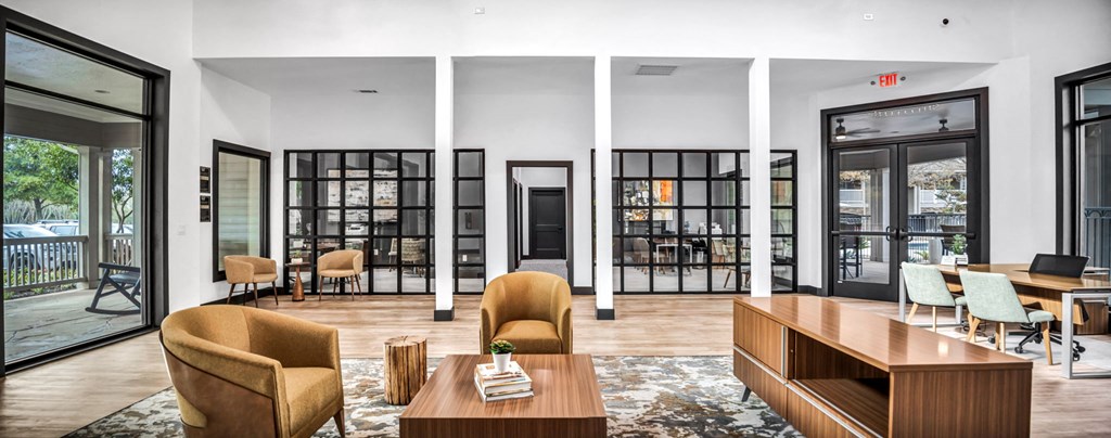 Lounge Area In Clubhouse at The Lodge at Lakeline Village, Cedar Park, TX