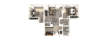 Riverside Floor Plan at Hartford 21, Hartford