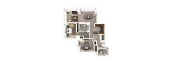 2 bed 2 bath Salute Floor Plan at Hartford 21, Hartford, 06103