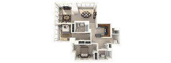 Bushnell Floor Plan at Hartford 21, Hartford, Connecticut