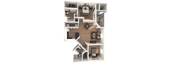 The Brentwood Classic Floor Plan at Northland at the Arboretum, Austin, TX, 78759