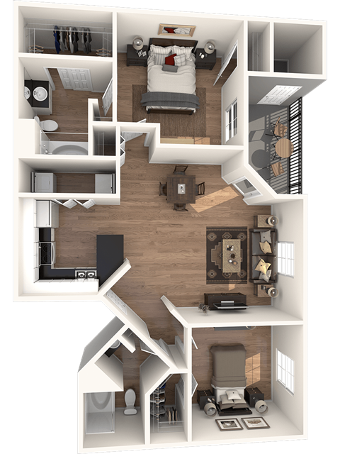 The Brentwood Classic Floor Plan at Northland at the Arboretum, Austin, TX, 78759