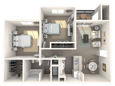 Miami Blue Floor Plan at Cypress Shores, Coconut Creek, 33063