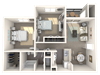 2 x 1 floor plan | Cypress Shores