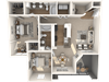 2X2 D Floor Plan 2X2 D Floor Plan | Lodge at Lakeline Village